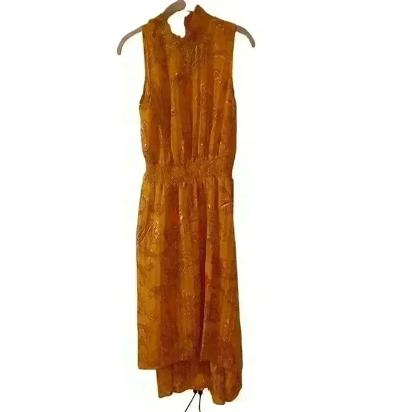 Nanette Yellow with a Red Floral Pattern Dress Size S - Picture 1 of 4